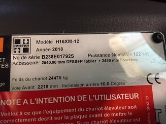 Chariot élévateur frontal 4 roues Hyster H16XM-12 - 19