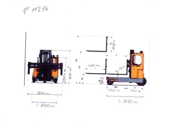 Chariot élévateur latéral multidirectionnel 								Baumann 								ECU30/14/129,60ST