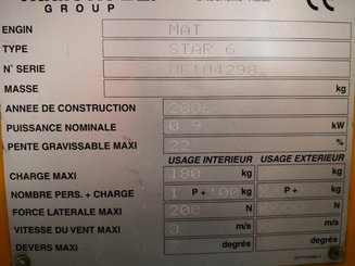 Nacelle à mât vertical Haulotte STAR6
