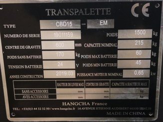 Transpalette accompagnant Hangcha CBD15-EMD - 12