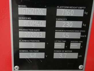 Nacelle articulée Hangcha GTHZ170C