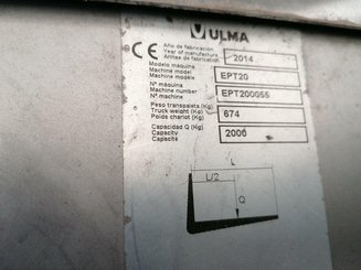Transpalette accompagnant Ulma EPT20