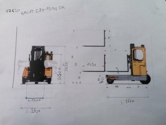 Chariot élévateur latéral multidirectionnel 								AMLIFT 								C80-15/45 GPL